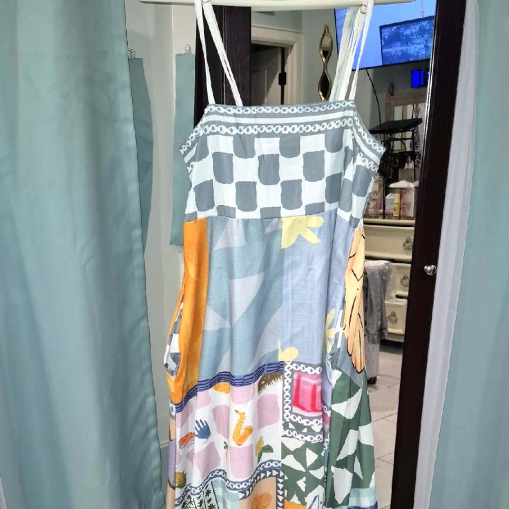 Colorful Prints Pattern Dress 15" Bust NWOT